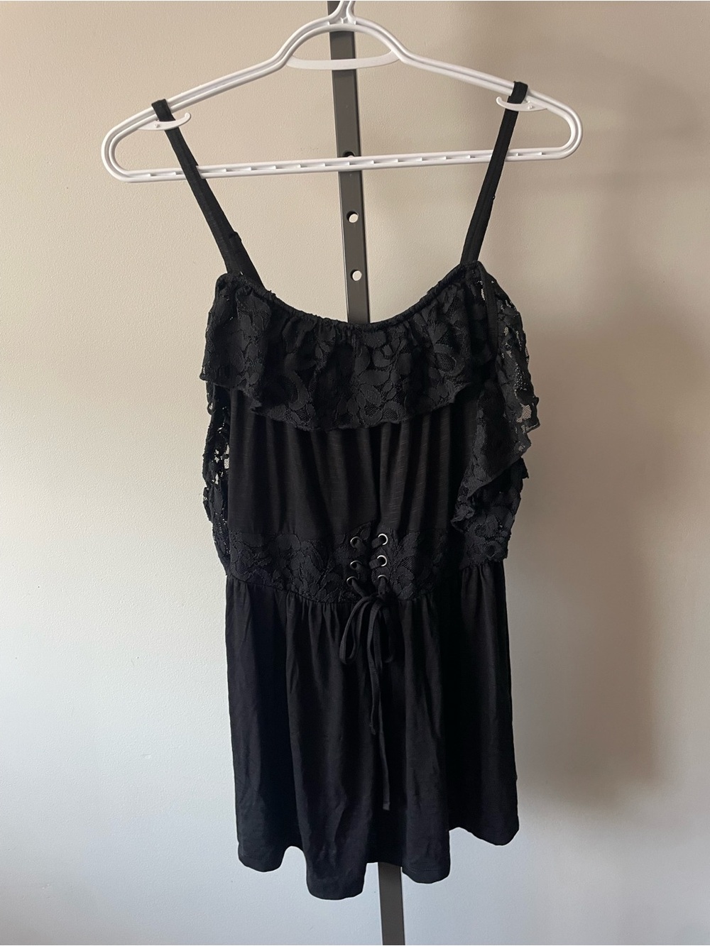 NWT Torrid Lace Corset Waist Babydoll Cami Tank Top Boho Goth Whimsigoth